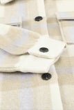Plaid Print Pocket Women Shacket