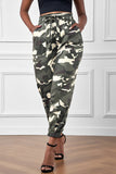 Camouflage Drawstring Elastic Waist Jogger Pants With Pockets