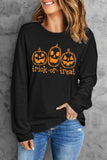 Trick Or Treat Pumpkin Graphic Print Long Sleeve Top