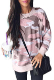 Khaki Green Digital Camo Print Sweatshirt