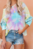 Rainbow Tie Dye Pullover Long Sleeve Top