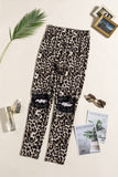 Floral Hollow Out Black Skinny Leggings