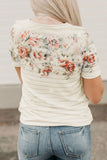 Spring Vibe Floral & Stripe Tee