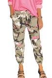 Elastic Waist Neon Camo Joggers