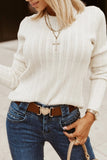 Crewneck Cutout Knit Sweater