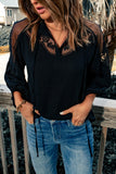 Black Formal Invitation Lace Blouse