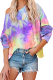 Rainbow Tie Dye Pullover Long Sleeve Top