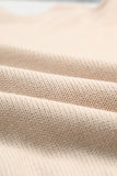 Frilled Shoulder Detail Cable Knit Sweater