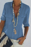 Turn-down Collar Pocketed Button Shirt