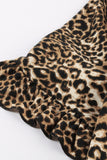 Ruffled Sleeves Leopard Tee