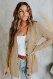 Buttons Front Cable Knit Cardigan