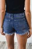 Pocket Low Rise Distresses Denim Shorts