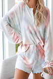 Floral Print White Knit Lounge Set
