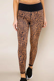 Mocha Leopard Print Active Leggings