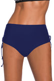 Drawstring Ruched Sides High Waist Swim Panty