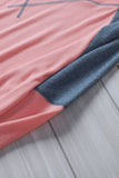 Khaki Color Block Raglan Sleeve Top