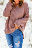 Pink Reverse Seam Detail Relaxed Pullover Sweater