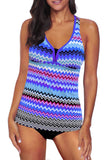 Tie-dye Racerback Tankini Swimsuit
