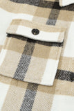 Plaid Print Pocket Women Shacket