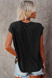 Pocketed Tee with Side Slits
