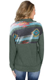 Full Zip Color Block Pullover Sweatshirt