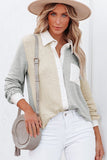 Contrast Trim Colorblock Knit Shirt