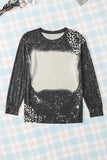 Retro Bleached Leopard Spot Pullover