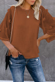 Crew Neck Kimono Sleeve Knit Top