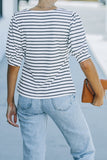 Striped Puff Sleeve Top