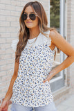 Flutter Shoulder Striped Print Tank Top