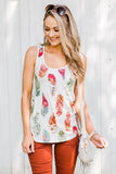 Dark Blue Aztec Feather Tank Top