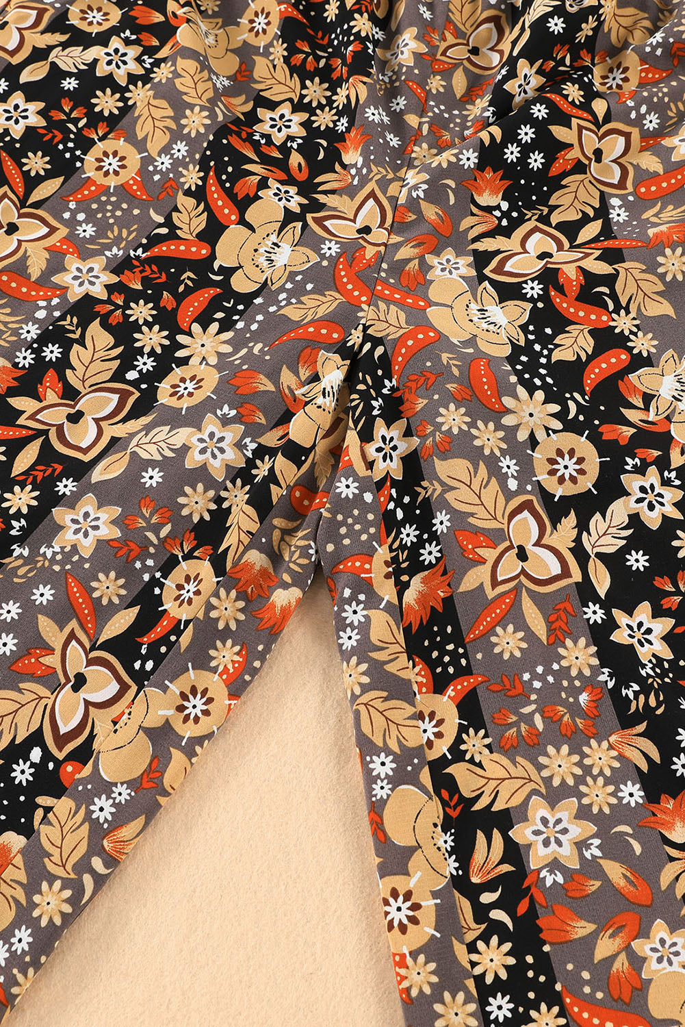 Floral Print High Waist Wide Leg Pants