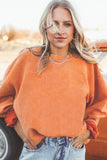 Ribbed Corded Oversized Sweatshirt