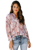 Multicolor Pattern Print Button Down Shirt