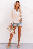 Cotton Knit Grommet Top