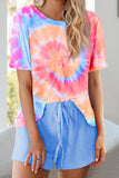 Tie Dye Printed Short Lounge Set