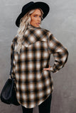 Buttons Pocketed Plaid Shacket