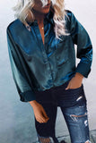 Satin Button Shirt with Pocket