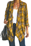 Plaid Drape Cardigan