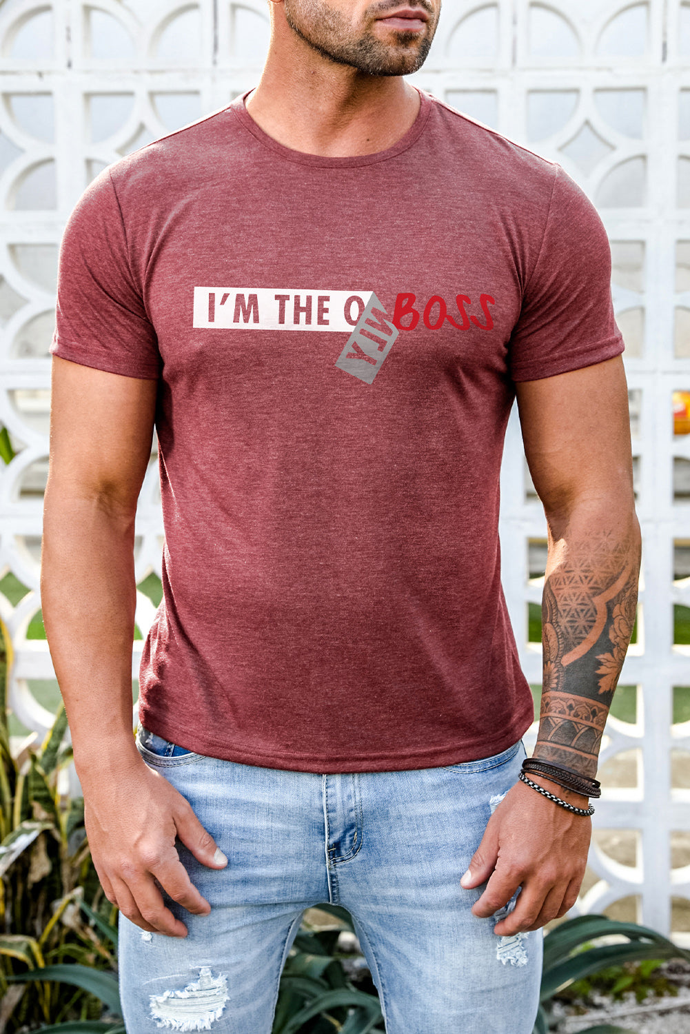 I'M THE ONLY BOSS Print Men T-shirt