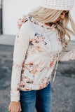 Floral Hoodie with Kangaroo Pocket
