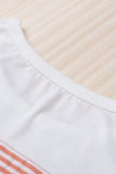 Flutter Shoulder Striped Print Tank Top