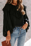 Ruffle Lantern Long Sleeve Top