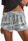 Camo Drawstring Elastic Waist Shorts