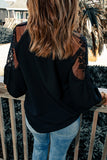 Black Formal Invitation Lace Blouse