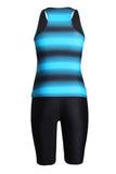 Ombre Print Racerback Tankini Swimsuit