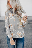 Floral Hoodie with Kangaroo Pocket