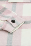 Plaid Print Pocket Women Shacket