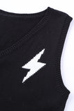 Lightning Print Knit Vest