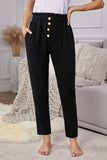 Linen Blend Pocketed Pants